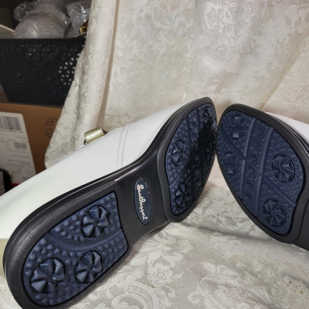 SandBaggers Ladies White and Multicolor Women's Golf Shoes - Royal Kilt - Size 8 - Picture 7 of 9
